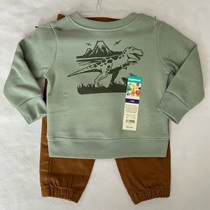 NWT dinosaur sweatshirt + pants